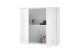 Hängeschrank >Peter< in Weiß Hochglanz aus MDF - 76x71x23cm (BxHxT)