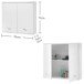 Hängeschrank >Peter< in Weiß Hochglanz aus MDF - 76x71x23cm (BxHxT)