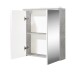 Badezimmerspiegelschrank >Peter< in Weiß Hochglanz aus MDF - 60x68x20cm (BxHxT)