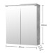 Badezimmerspiegelschrank >Peter< in Weiß Hochglanz aus MDF - 60x68x20cm (BxHxT)