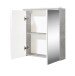 Badezimmerspiegelschrank >Peter< in Weiß Hochglanz aus MDF - 60x68x20cm (BxHxT)