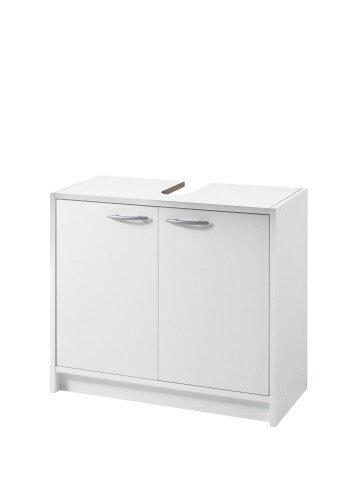 Waschbeckenunterschrank >Smash< in Weiß matt aus MDF - 63x55x29cm (BxHxT)