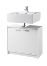 Waschbeckenunterschrank >Smash< in Weiß matt aus MDF - 63x55x29cm (BxHxT)