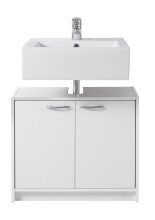 Waschbeckenunterschrank >Smash< in Weiß matt aus MDF - 63x55x29cm (BxHxT)