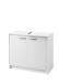 Waschbeckenunterschrank >Smash< in Weiß matt aus MDF - 63x55x29cm (BxHxT)