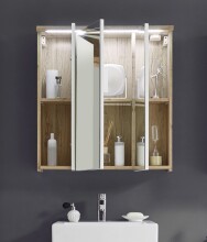 Badezimmerspiegelschrank >Spalt< in Weiß matt...