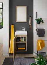 Badezimmer-Set >Amy< in Eiche Sonoma Nachbildung - 41x165x23 (BxHxT)