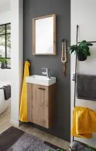 Badezimmer-Set >Amy< in Wildeiche Optik - 41x165x23...