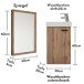 Badezimmer-Set >Amy< in Wildeiche Optik - 41x165x23 (BxHxT)