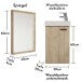 Badezimmer-Set >Amy< in Elegance Endgrain Oak - 41x165x23 (BxHxT)