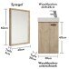 Badezimmer-Set >Amy< in Elegance Endgrain Oak - 41x165x23 (BxHxT)