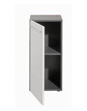 Badkommode >Gloss< in Weiß-Anthrazit - 34x72x31 (BxHxT)