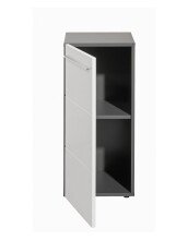 Badkommode >Gloss< in Weiß-Anthrazit - 34x72x31 (BxHxT)