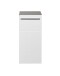 Badkommode >Gloss< in Weiß-Anthrazit - 34x72x31 (BxHxT)