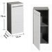 Badkommode >Gloss< in Weiß-Anthrazit - 34x72x31 (BxHxT)