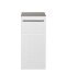 Badkommode >Gloss< in Weiß-Anthrazit - 34x72x31 (BxHxT)