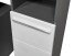 Waschbeckenunterschrank >Gloss< in Weiß-Anthrazit - 60x62x31 (BxHxT)