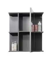 Badezimmerspiegelschrank >Gloss< in Anthrazit -...