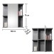 Badezimmerspiegelschrank >Gloss< in Anthrazit - 60x71x20 (BxHxT)