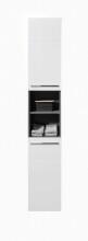 Hochschrank >Gloss< in Weiß-Anthrazit - 34x190x31 (BxHxT)