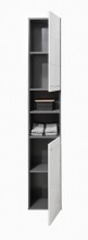 Hochschrank >Gloss< in Weiß-Anthrazit - 34x190x31 (BxHxT)