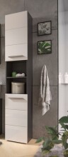 Hochschrank >Gloss< in Weiß-Anthrazit - 34x190x31 (BxHxT)