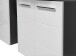 Hochschrank >Gloss< in Weiß-Anthrazit - 34x190x31 (BxHxT)