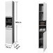 Hochschrank >Gloss< in Weiß-Anthrazit - 34x190x31 (BxHxT)