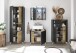 Badezimmerspiegelschrank >Line< in Anthrazit-Eiche Artisan Nachbildung