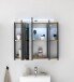 Badezimmerspiegelschrank >Line< in Anthrazit-Eiche Artisan Nachbildung