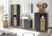Badezimmerspiegelschrank >Line< in Anthrazit-Eiche Artisan Nachbildung