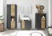 Badezimmerspiegelschrank >Line< in Anthrazit-Eiche Artisan Nachbildung