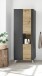 Hochschrank >Line< in Anthrazit-Eiche Artisan Nachbildung - 76x191x31 (BxHxT)