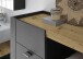 Hochschrank >Line< in Anthrazit-Eiche Artisan Nachbildung - 76x191x31 (BxHxT)