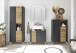 Hochschrank >Line< in Anthrazit-Eiche Artisan Nachbildung - 76x191x31 (BxHxT)