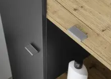 Badmöbel-Set >Line< in Anthrazit-Eiche Artisan Nachbildung - 190x190x40 (BxHxT)