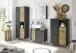 Badmöbel-Set >Line< in Anthrazit-Eiche Artisan Nachbildung - 190x190x40 (BxHxT)