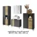 Badmöbel-Set >Line< in Anthrazit-Eiche Artisan Nachbildung - 190x190x40 (BxHxT)