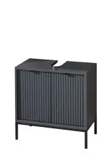 Waschbeckenunterschrank >Lucera< in Grau - 60x60x32...