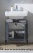 Waschbeckenunterschrank >Lucera< in Grau - 60x60x32 (BxHxT)