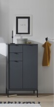 Badkommode >Lucera< in Grau aus Grau matt MDF...