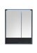 Badezimmerspiegelschrank >Lucera< in Grau aus Glas - 60x75x20cm (BxHxT)