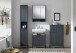 Badezimmerspiegelschrank >Lucera< in Grau aus Glas - 60x75x20cm (BxHxT)