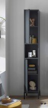 Hochschrank >Lucera< in Grau aus Grau matt MDF Tiefzieh - 32x192x32cm (BxHxT)
