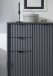 Hochschrank >Lucera< in Grau aus Grau matt MDF Tiefzieh - 32x192x32cm (BxHxT)