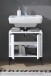 Waschbeckenunterschrank >Lucera< in Weiß aus Weiß-MDF - 60x60x32cm (BxHxT)