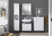 Waschbeckenunterschrank >Lucera< in Weiß aus Weiß-MDF - 60x60x32cm (BxHxT)