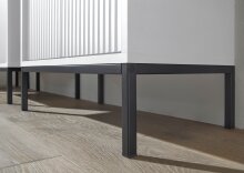 Badkommode >Lucera< in Weiß aus Weiß-MDF - 60x106x32cm (BxHxT)