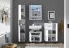 Badkommode >Lucera< in Weiß aus Weiß-MDF - 60x106x32cm (BxHxT)