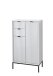 Badkommode >Lucera< in Weiß aus Weiß-MDF - 60x106x32cm (BxHxT)